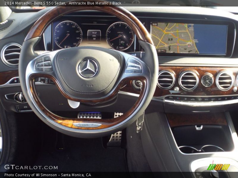 Anthracite Blue Metallic / Black 2014 Mercedes-Benz S 550 Sedan