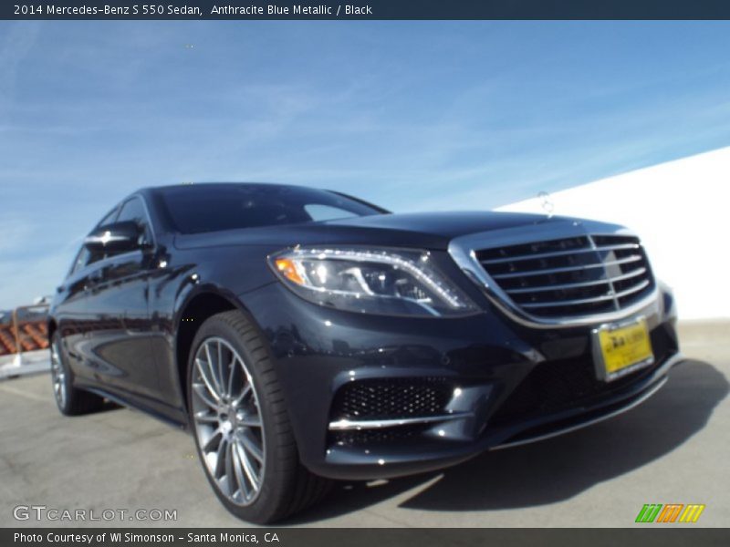 Anthracite Blue Metallic / Black 2014 Mercedes-Benz S 550 Sedan