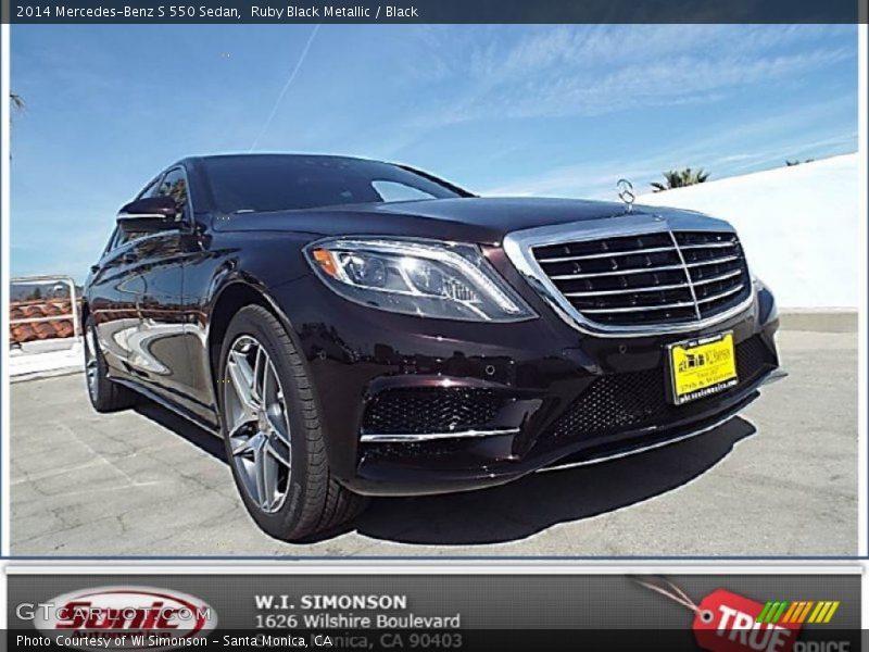 Ruby Black Metallic / Black 2014 Mercedes-Benz S 550 Sedan