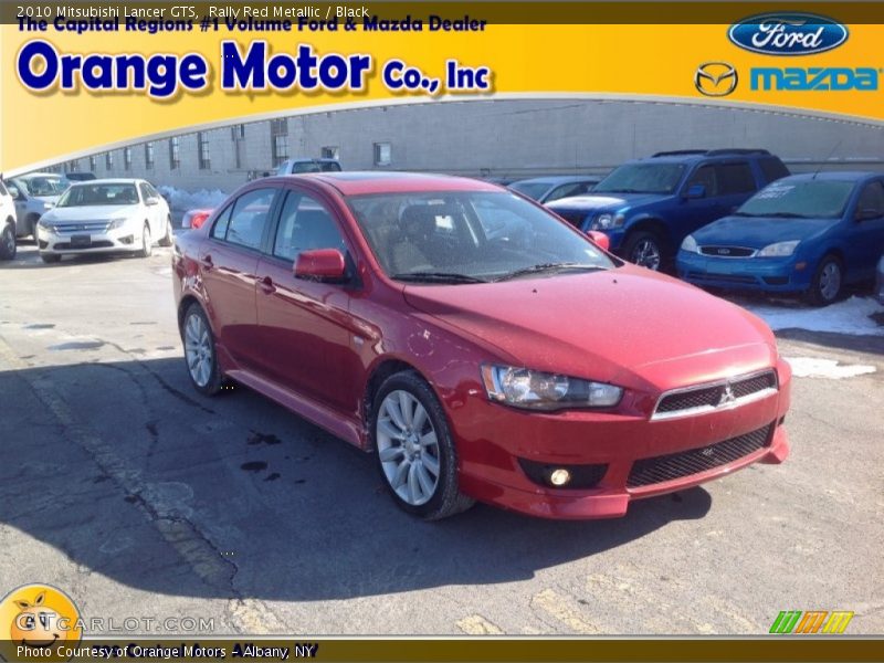 Rally Red Metallic / Black 2010 Mitsubishi Lancer GTS