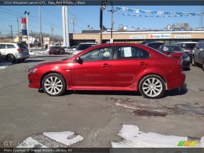 Rally Red Metallic / Black 2010 Mitsubishi Lancer GTS