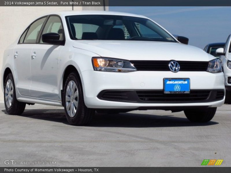 Pure White / Titan Black 2014 Volkswagen Jetta S Sedan