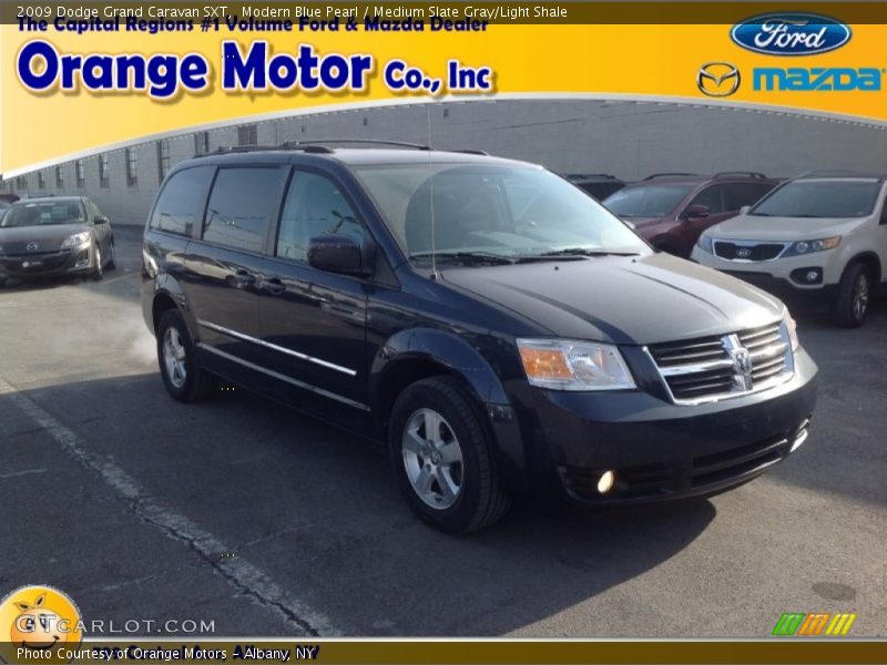 Modern Blue Pearl / Medium Slate Gray/Light Shale 2009 Dodge Grand Caravan SXT