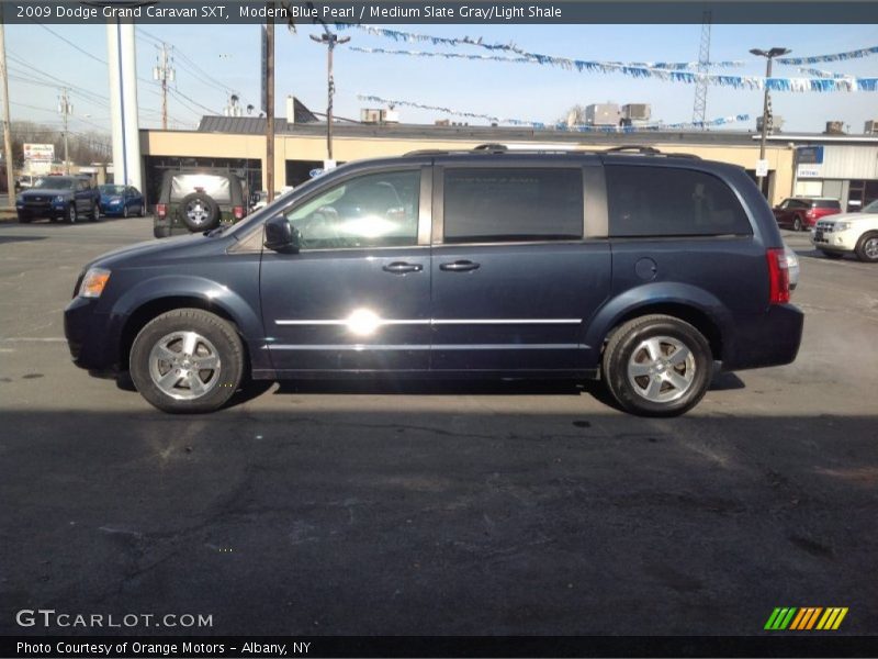 Modern Blue Pearl / Medium Slate Gray/Light Shale 2009 Dodge Grand Caravan SXT