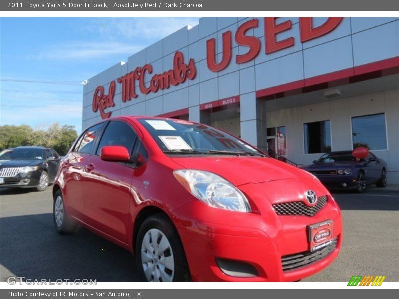 Absolutely Red / Dark Charcoal 2011 Toyota Yaris 5 Door Liftback