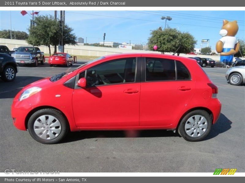 Absolutely Red / Dark Charcoal 2011 Toyota Yaris 5 Door Liftback