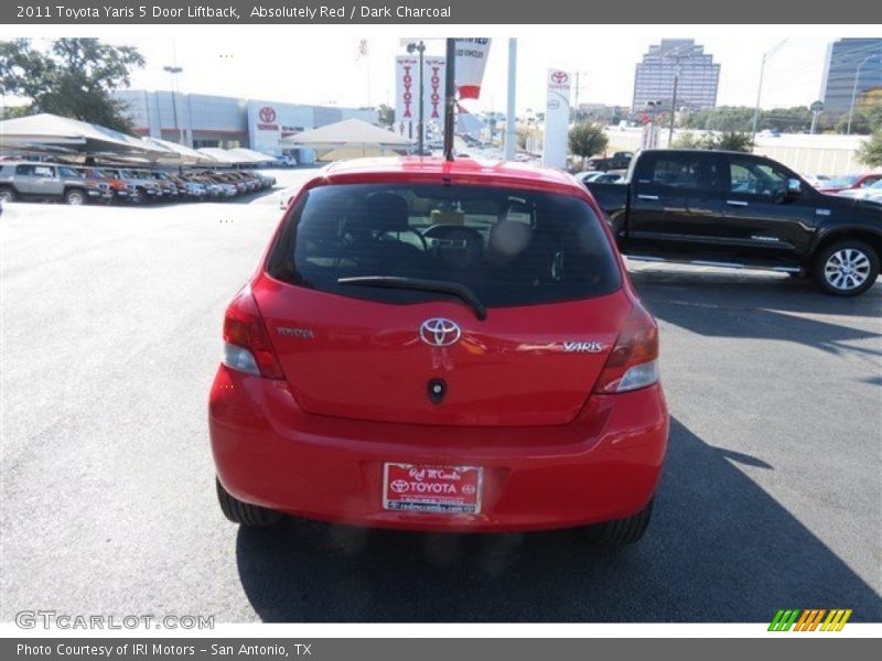 Absolutely Red / Dark Charcoal 2011 Toyota Yaris 5 Door Liftback