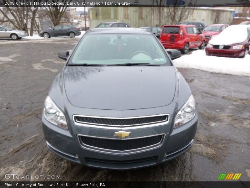 Dark Gray Metallic / Titanium Gray 2008 Chevrolet Malibu LS Sedan