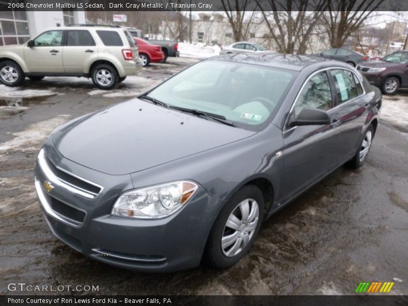 Dark Gray Metallic / Titanium Gray 2008 Chevrolet Malibu LS Sedan