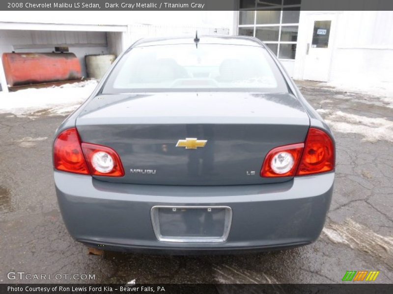 Dark Gray Metallic / Titanium Gray 2008 Chevrolet Malibu LS Sedan