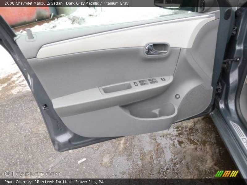 Dark Gray Metallic / Titanium Gray 2008 Chevrolet Malibu LS Sedan