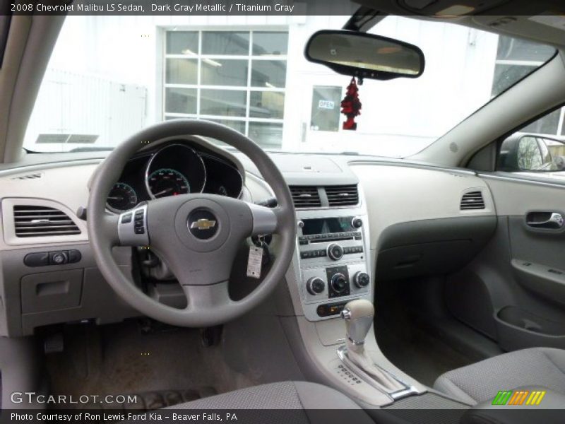 Dark Gray Metallic / Titanium Gray 2008 Chevrolet Malibu LS Sedan