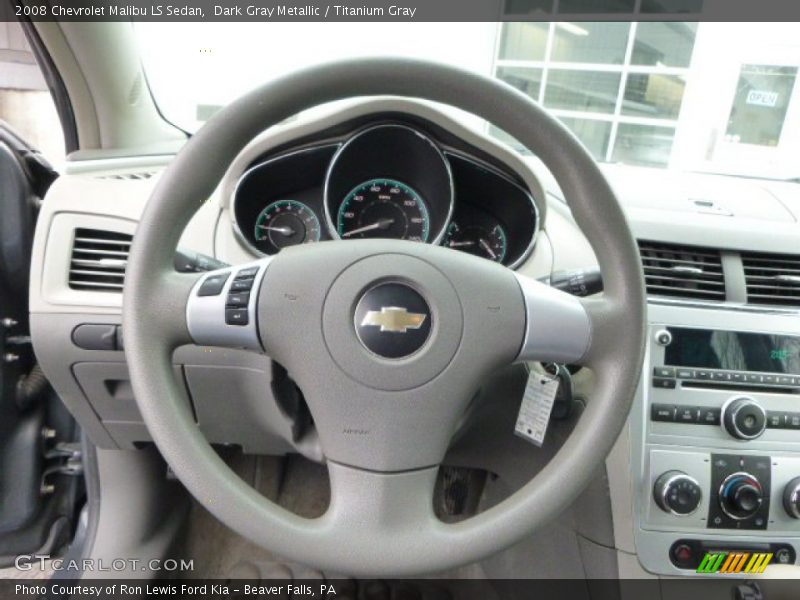 Dark Gray Metallic / Titanium Gray 2008 Chevrolet Malibu LS Sedan