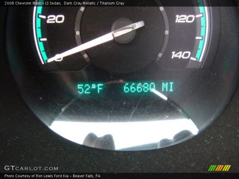 Dark Gray Metallic / Titanium Gray 2008 Chevrolet Malibu LS Sedan