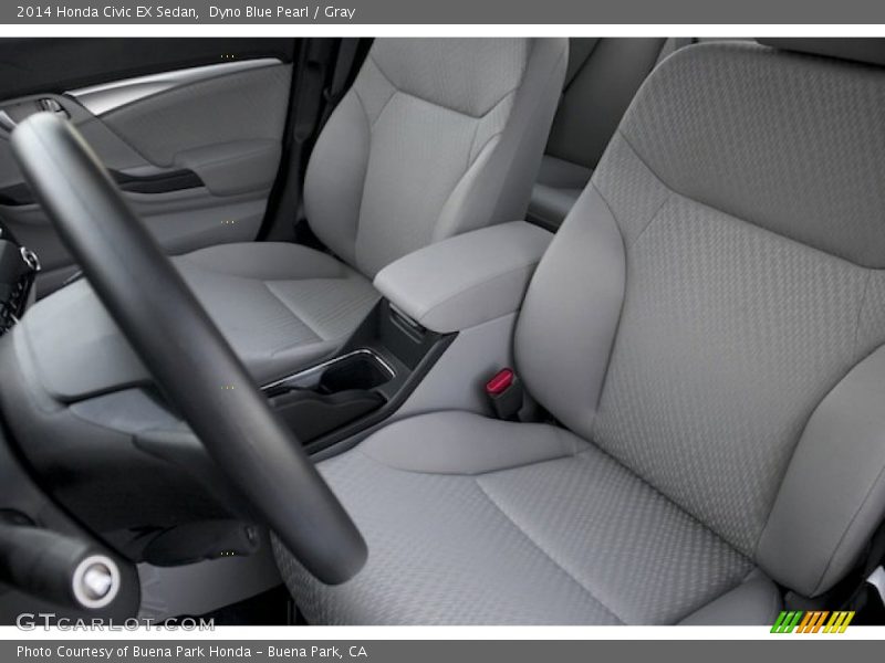 Dyno Blue Pearl / Gray 2014 Honda Civic EX Sedan