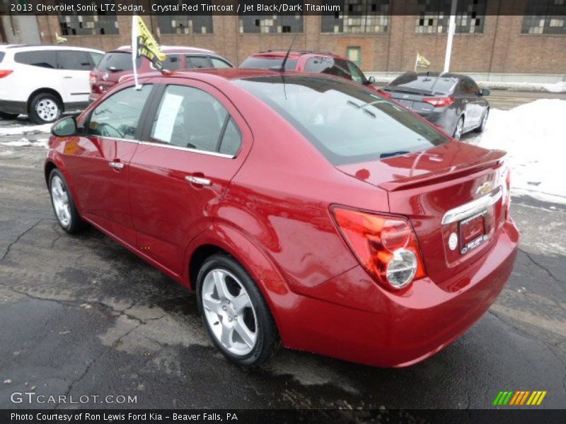 Crystal Red Tintcoat / Jet Black/Dark Titanium 2013 Chevrolet Sonic LTZ Sedan