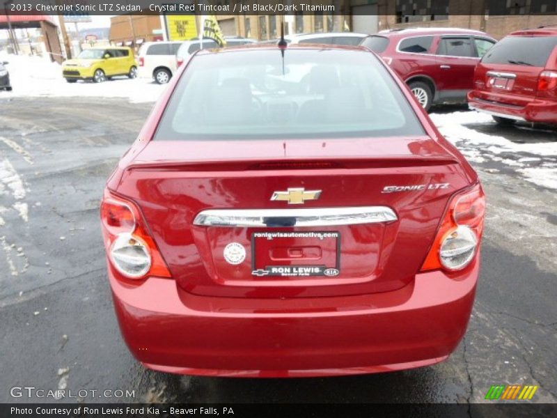 Crystal Red Tintcoat / Jet Black/Dark Titanium 2013 Chevrolet Sonic LTZ Sedan