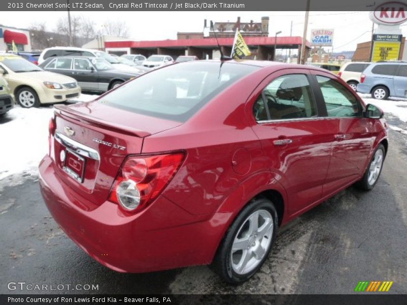 Crystal Red Tintcoat / Jet Black/Dark Titanium 2013 Chevrolet Sonic LTZ Sedan