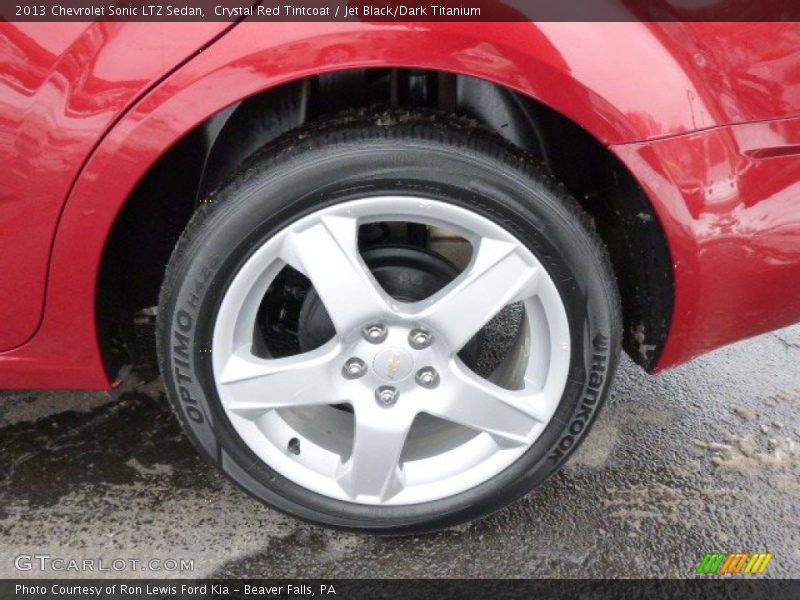 Crystal Red Tintcoat / Jet Black/Dark Titanium 2013 Chevrolet Sonic LTZ Sedan