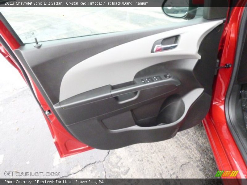 Crystal Red Tintcoat / Jet Black/Dark Titanium 2013 Chevrolet Sonic LTZ Sedan