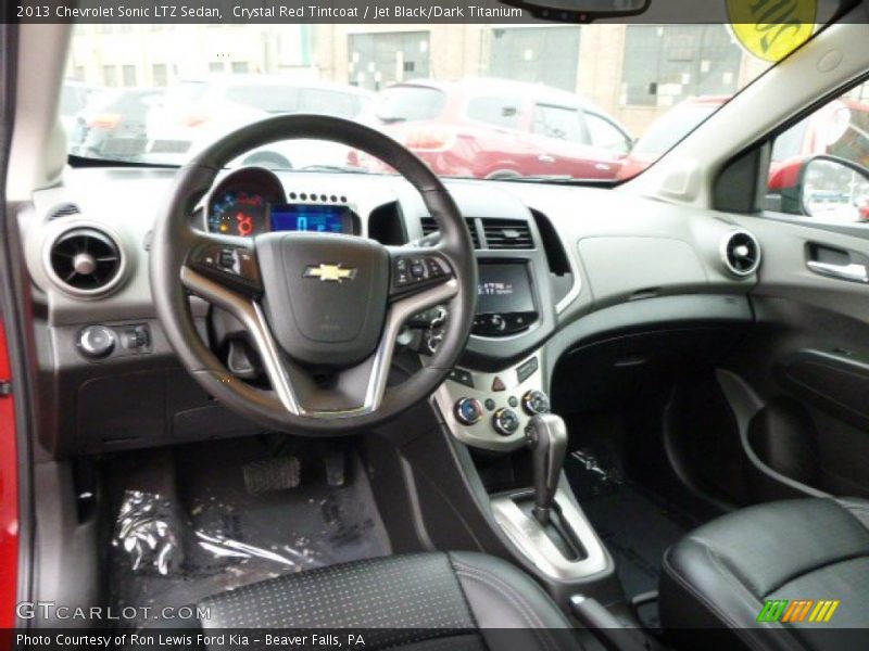 Crystal Red Tintcoat / Jet Black/Dark Titanium 2013 Chevrolet Sonic LTZ Sedan
