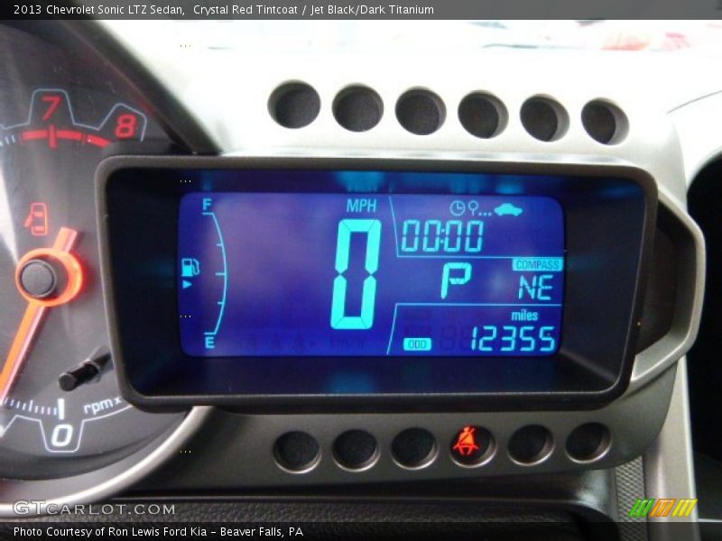 Crystal Red Tintcoat / Jet Black/Dark Titanium 2013 Chevrolet Sonic LTZ Sedan