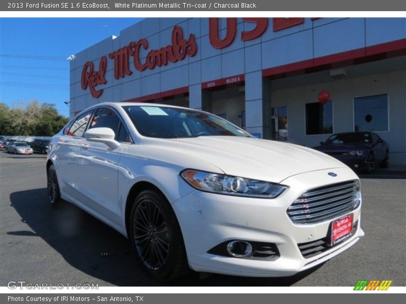 White Platinum Metallic Tri-coat / Charcoal Black 2013 Ford Fusion SE 1.6 EcoBoost