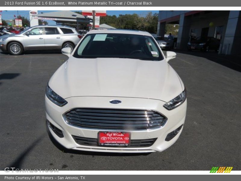 White Platinum Metallic Tri-coat / Charcoal Black 2013 Ford Fusion SE 1.6 EcoBoost