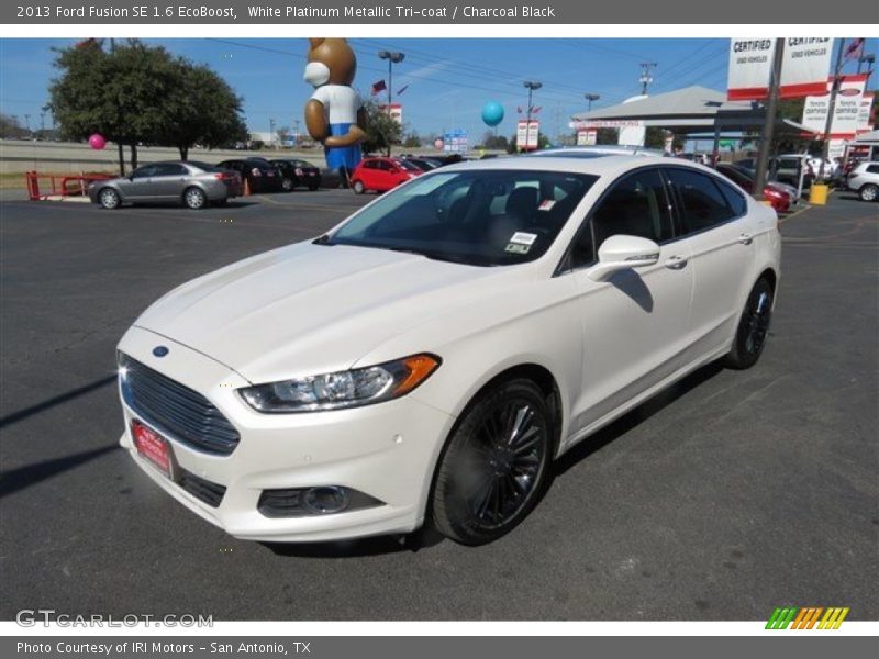 White Platinum Metallic Tri-coat / Charcoal Black 2013 Ford Fusion SE 1.6 EcoBoost