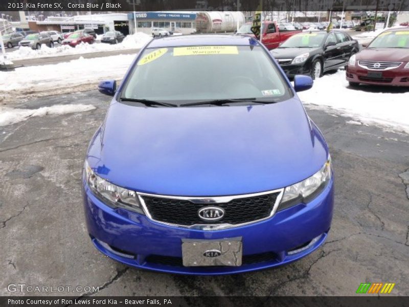 Corsa Blue / Black 2013 Kia Forte SX