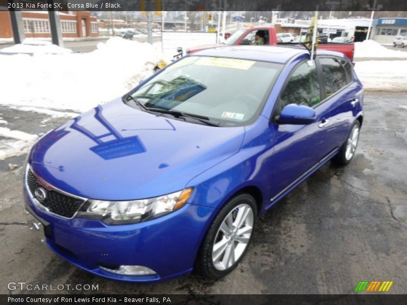 Corsa Blue / Black 2013 Kia Forte SX