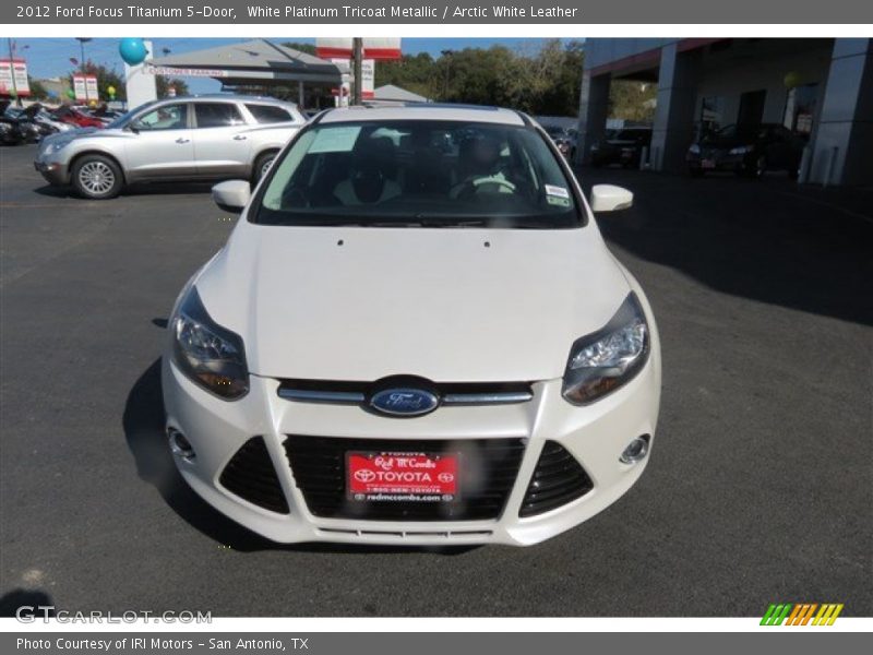 White Platinum Tricoat Metallic / Arctic White Leather 2012 Ford Focus Titanium 5-Door