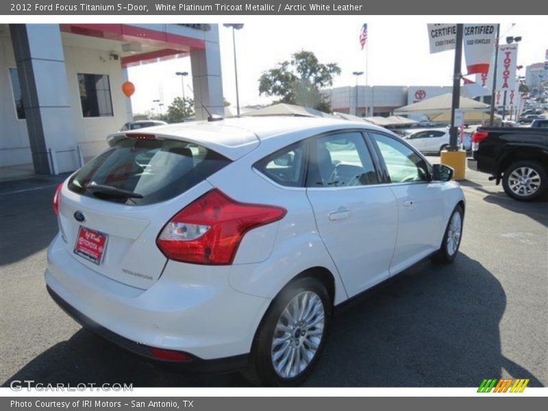 White Platinum Tricoat Metallic / Arctic White Leather 2012 Ford Focus Titanium 5-Door