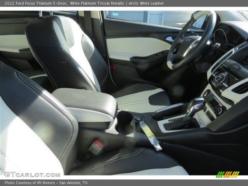 White Platinum Tricoat Metallic / Arctic White Leather 2012 Ford Focus Titanium 5-Door