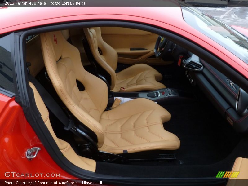 Front Seat of 2013 458 Italia