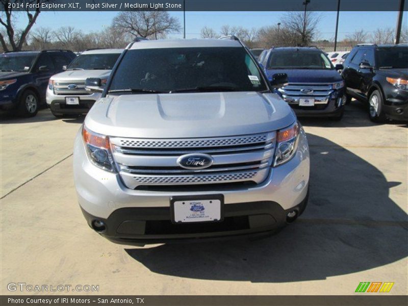 Ingot Silver / Medium Light Stone 2014 Ford Explorer XLT