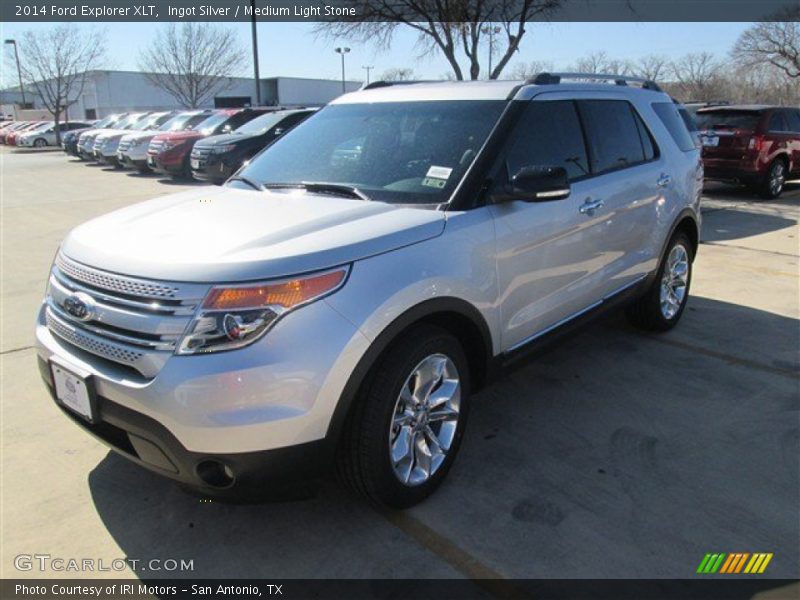 Ingot Silver / Medium Light Stone 2014 Ford Explorer XLT