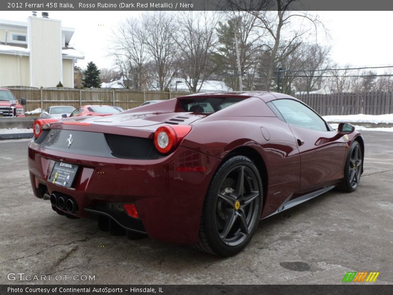 Rosso Rubino (Dark Red Metallic) / Nero 2012 Ferrari 458 Italia