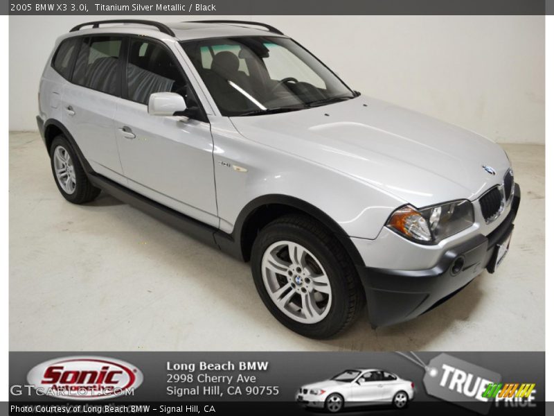Titanium Silver Metallic / Black 2005 BMW X3 3.0i