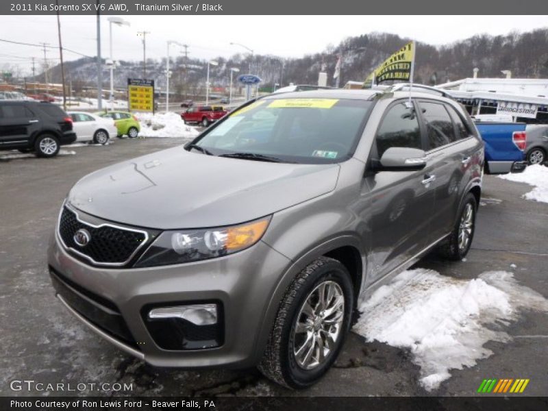 Titanium Silver / Black 2011 Kia Sorento SX V6 AWD