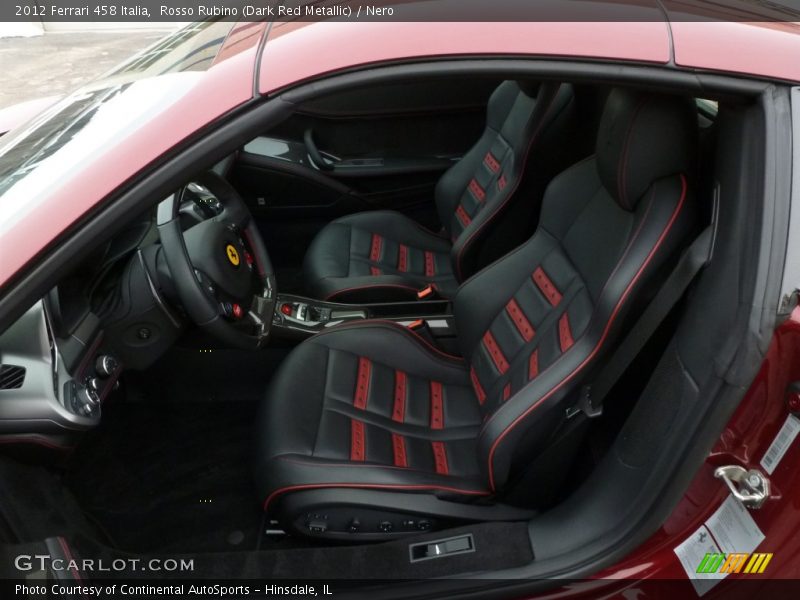 Front Seat of 2012 458 Italia