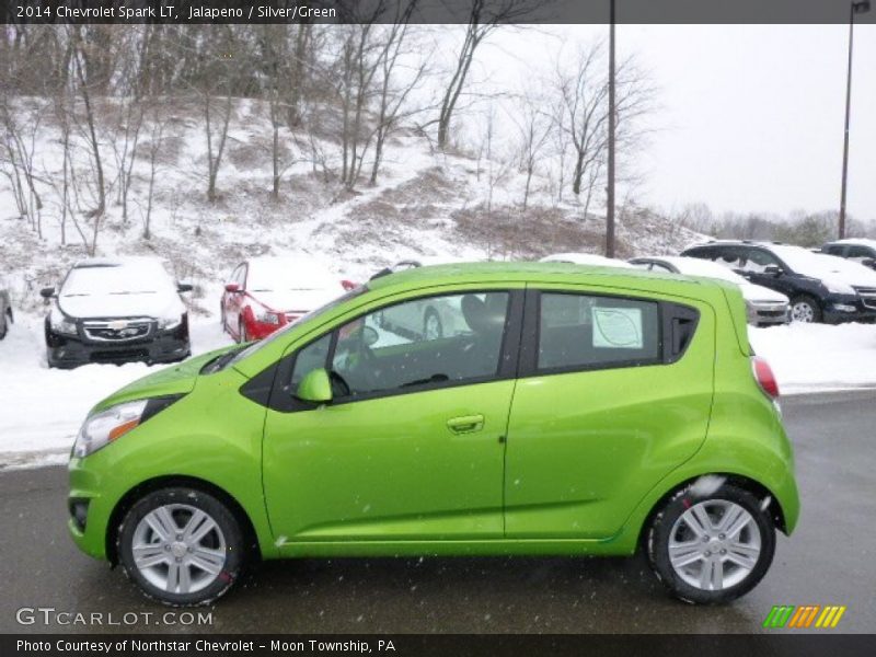 Jalapeno / Silver/Green 2014 Chevrolet Spark LT