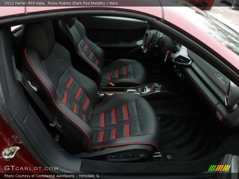 Front Seat of 2012 458 Italia