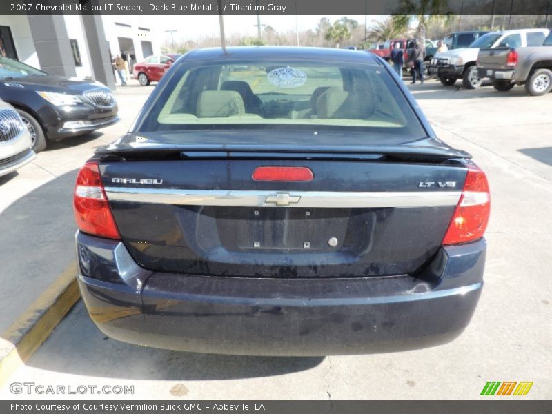 Dark Blue Metallic / Titanium Gray 2007 Chevrolet Malibu LT Sedan