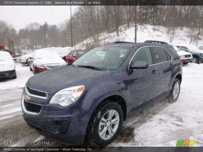 Atlantis Blue Metallic / Jet Black 2014 Chevrolet Equinox LT AWD