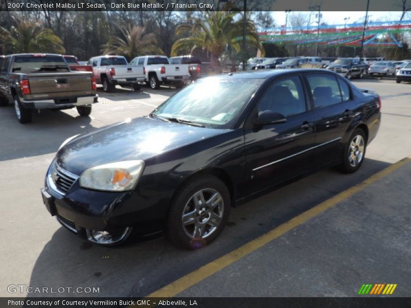 Dark Blue Metallic / Titanium Gray 2007 Chevrolet Malibu LT Sedan