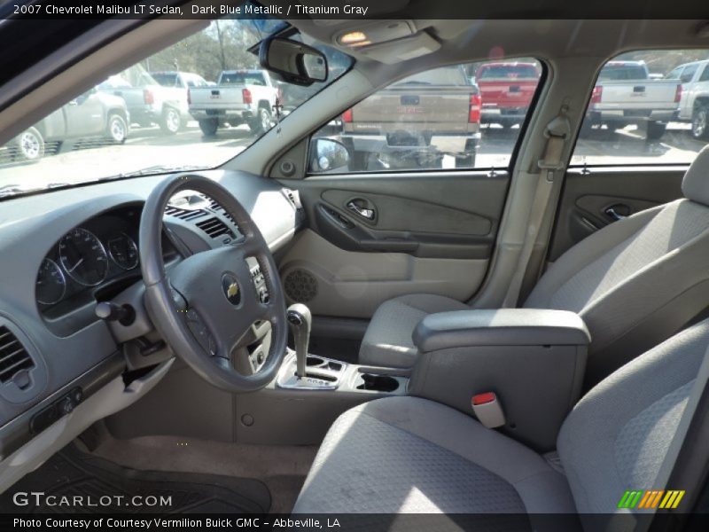 Dark Blue Metallic / Titanium Gray 2007 Chevrolet Malibu LT Sedan