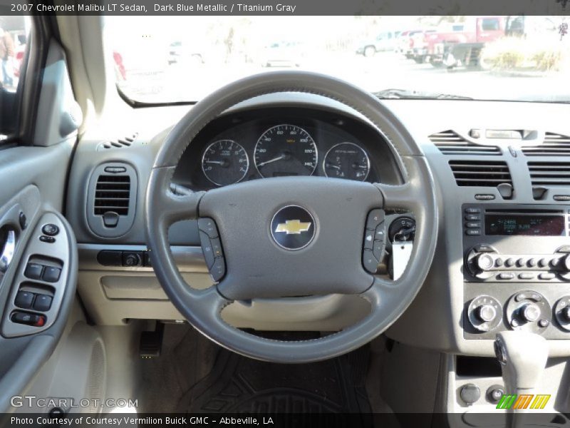 Dark Blue Metallic / Titanium Gray 2007 Chevrolet Malibu LT Sedan