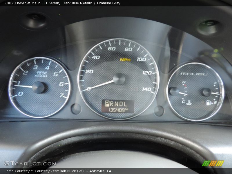Dark Blue Metallic / Titanium Gray 2007 Chevrolet Malibu LT Sedan