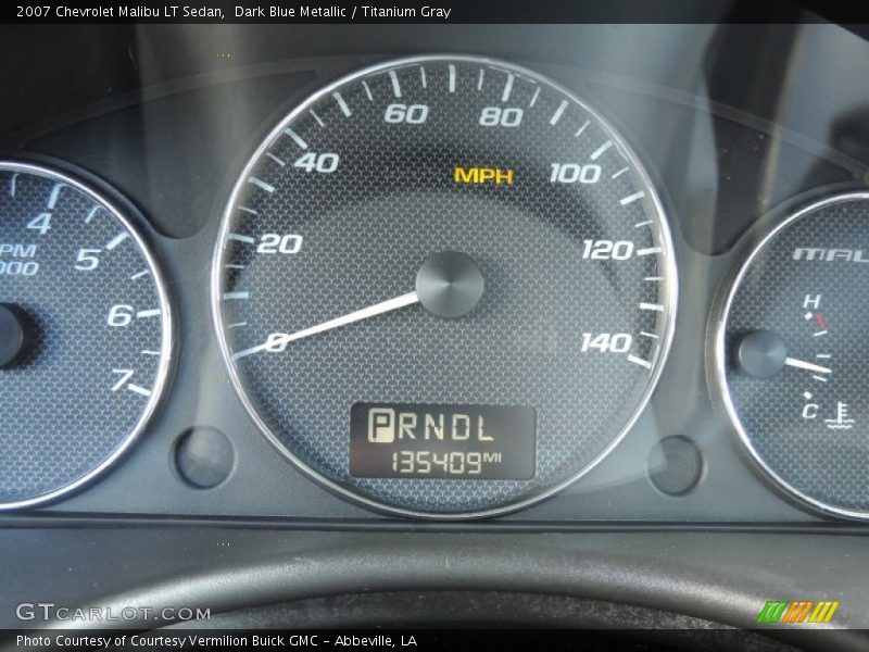 Dark Blue Metallic / Titanium Gray 2007 Chevrolet Malibu LT Sedan